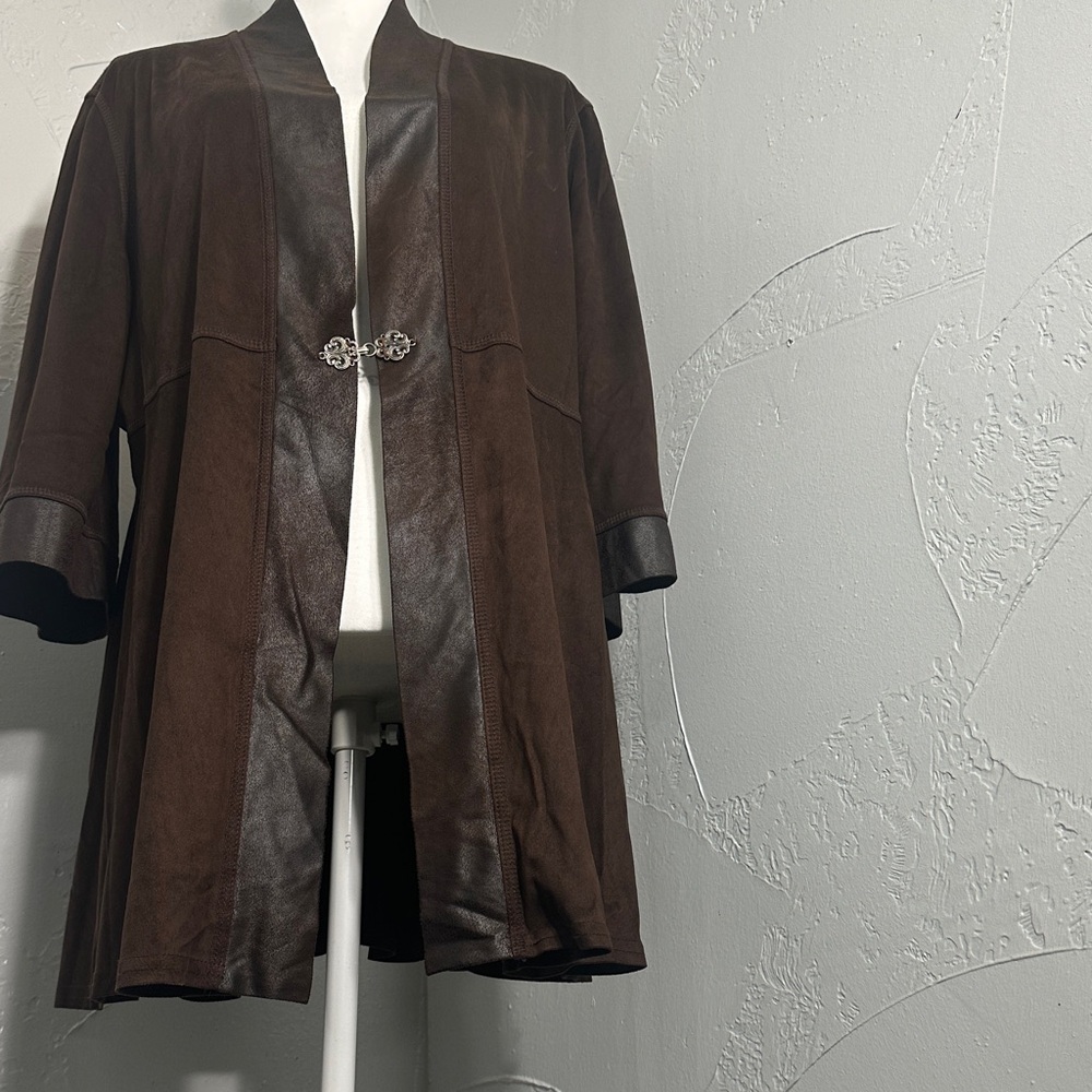 Chic Brown Women's Cardigan - Picture 6 of 12